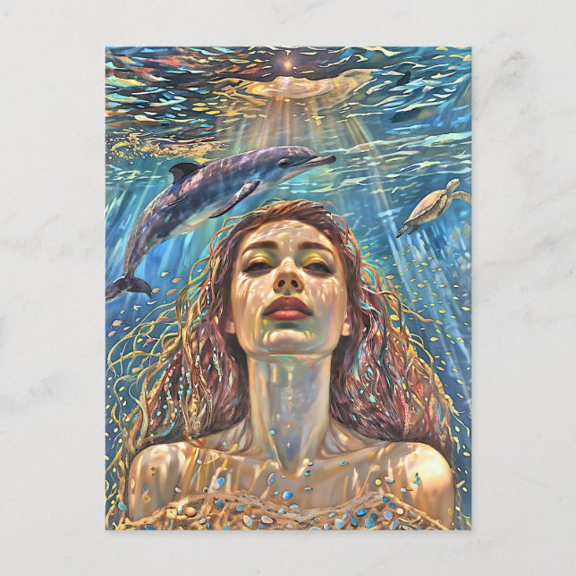 Postal "Nerena" bajo las aguas quietas (Anverso)