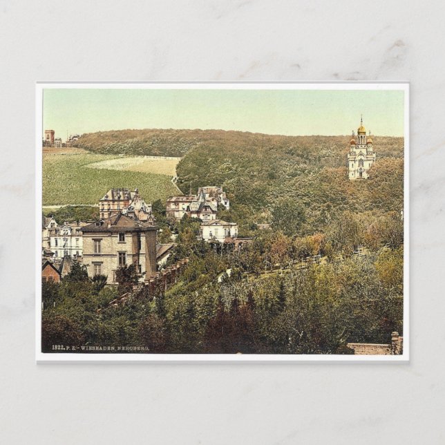 Postal Neroberg, Wiesbaden, Hesse-Nassau, Alemania magnif (Anverso)