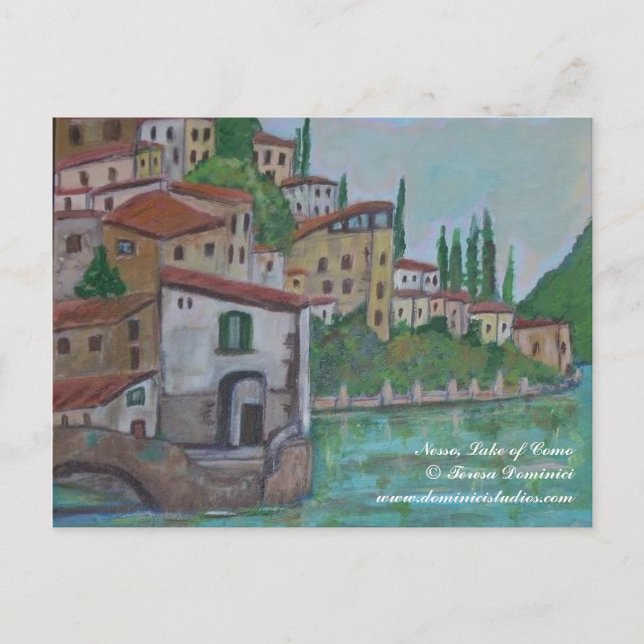 Postal Nesso, lago de Como en Italia (Anverso)