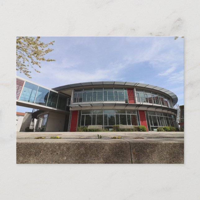 POSTAL NEUBAU HAAGER REALSCHULE IM FRÜHLING (Anverso)