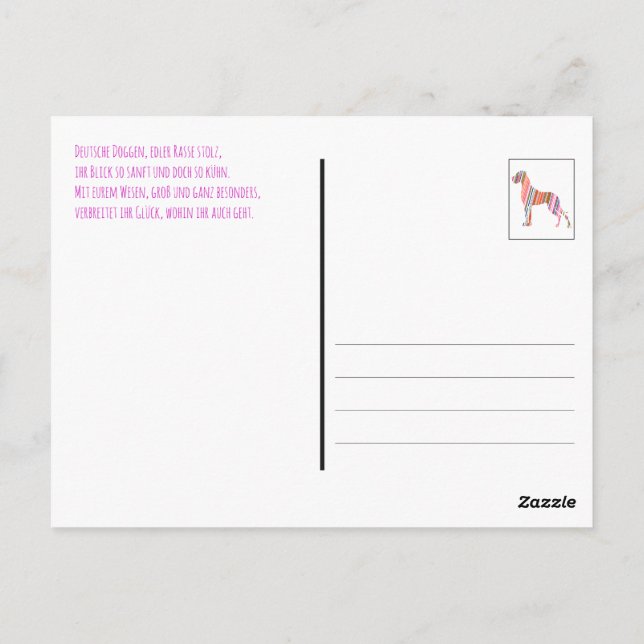 Postal Neue Weihnachten Große Dänen (Reverso)