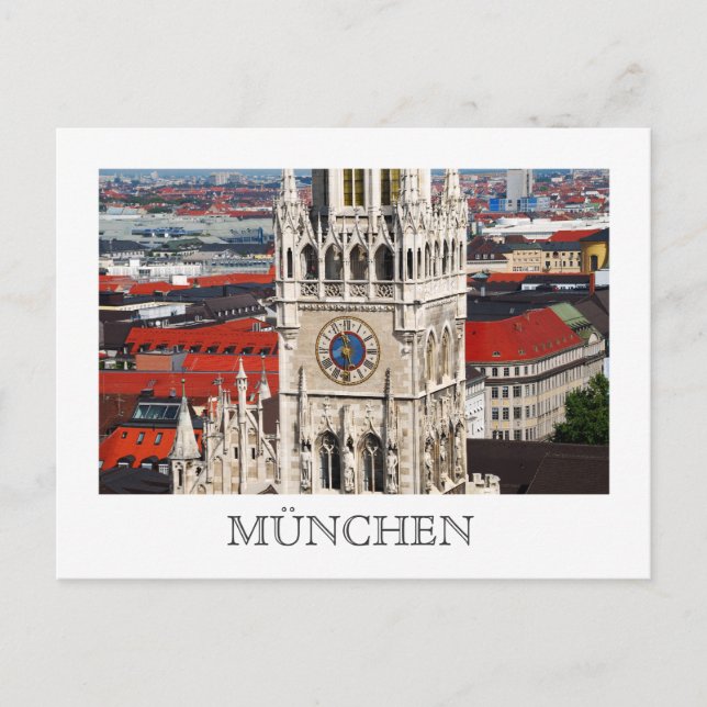 Postal Neues Rathaus, Munich Postcard (Anverso)