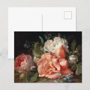 Postal Neugebauer J. Un ramo de flores con rosas...