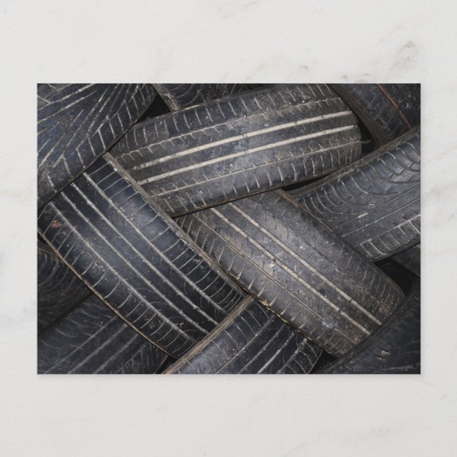 Postal Neumáticos viejos para reciclar (Anverso)