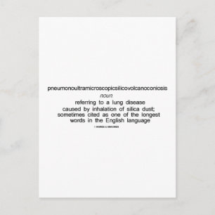 Postal Neumonoultramicroscopicsilicovolcanoconiosis