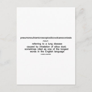 Postal Neumonoultramicroscopicsilicovolcanoconiosis