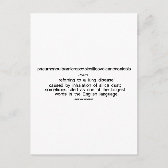 Postal Neumonoultramicroscopicsilicovolcanoconiosis (Anverso)