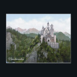 Postal Neuschwanstein - Bayern - Deutschland<br><div class="desc">Abbildung des berühmten Schloss en Bayern/Deutschland im Vintage-Stil. Neuschwanstein ist eine der meistbesuchten Sehenswürdigkeiten Deutschlands.</div>