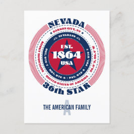 Postal Nevada, Carson City, NV, Patriótico, Monograma