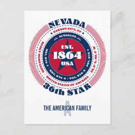 Postal Nevada, Carson City, NV, Patriótico, Monograma