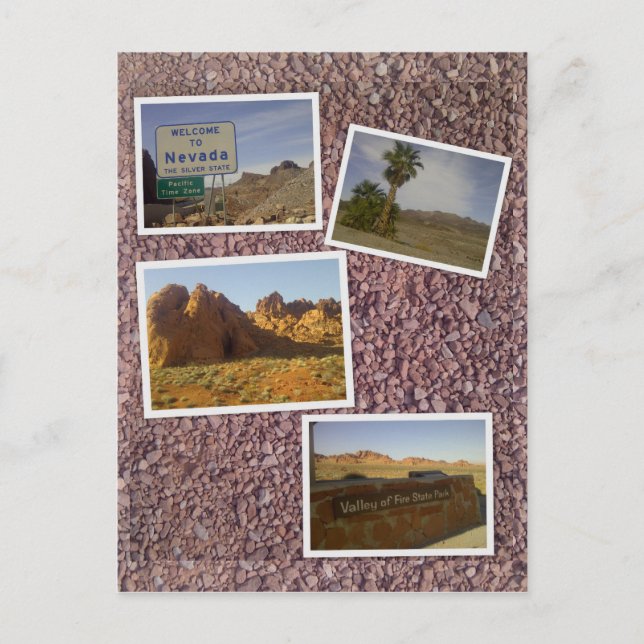 Postal Nevada - Collage del Valle del Desierto (Anverso)