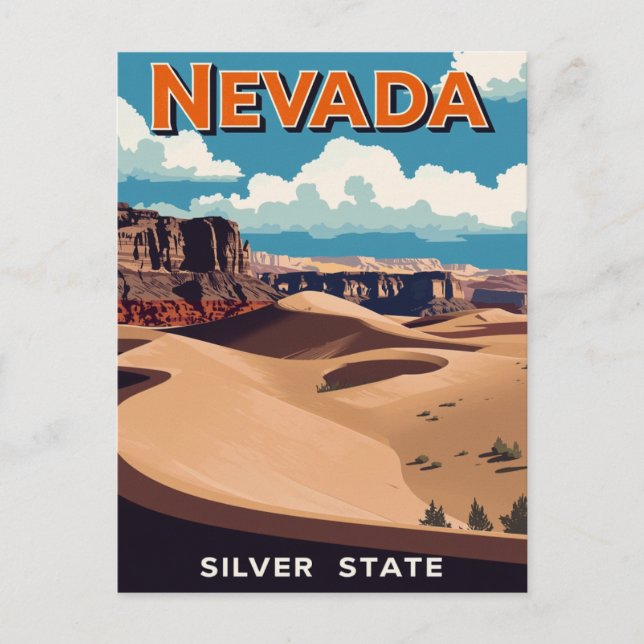 Postal Nevada Desert Landscape (Anverso)