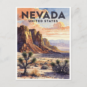 Postal Nevada EE. UU. Viajes Vintage