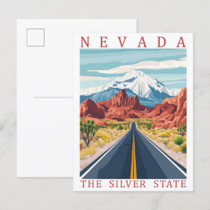 Postal Nevada Estado Plata EE.UU. Lugar de viaje