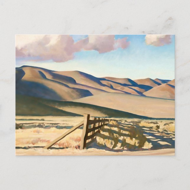 Postal "Nevada Hills" por Maynard Dixon (Anverso)