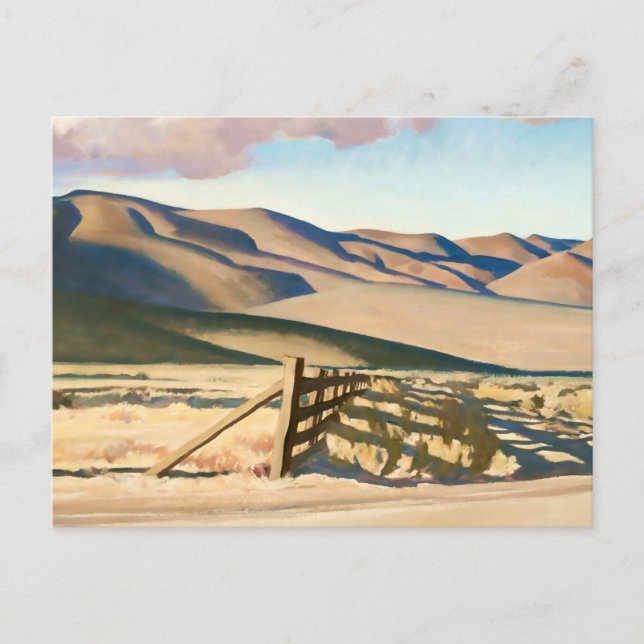 Postal "Nevada Hills" por Maynard Dixon (Anverso)