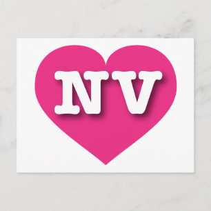Postal Nevada Hot Pink Heart - Amo NV
