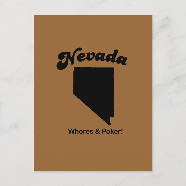 Postal Nevada Motto - Ballenas y Póquer (Anverso)
