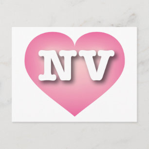 Postal Nevada Pink Fade Heart - Amo NV