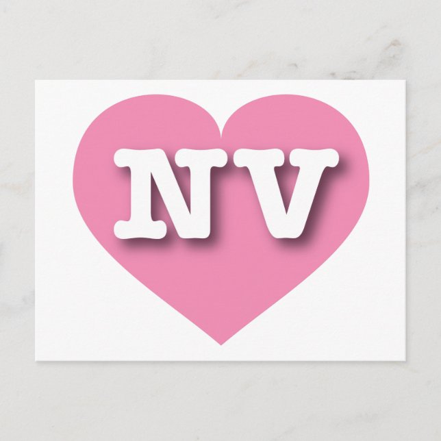 Postal Nevada Pink Heart - Amo NV (Anverso)