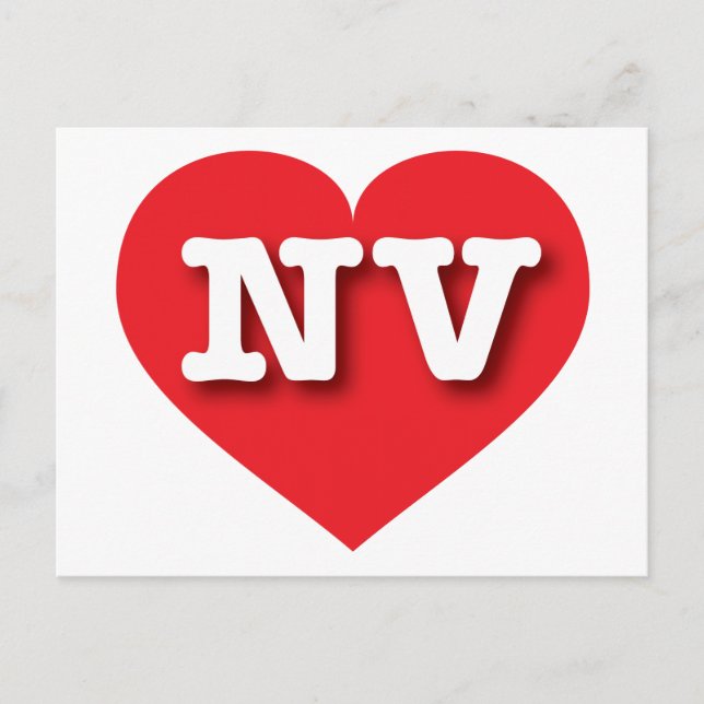 Postal Nevada Red Heart - Amo NV (Anverso)