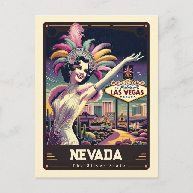 Postal Nevada | Vintage patriótico (Anverso)