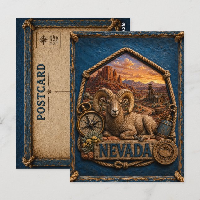 Postal Nevada Vintage Travel (Anverso / Reverso)