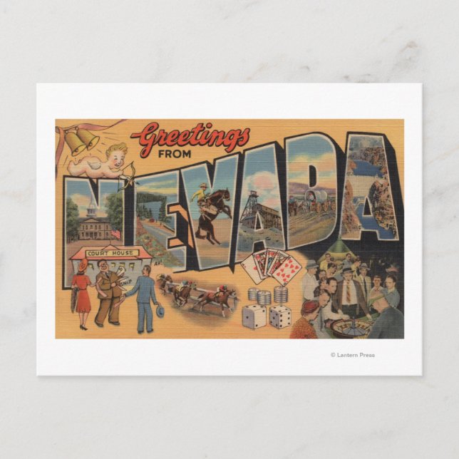 Postal NevadaLarge Letter ScenesNevada (Anverso)