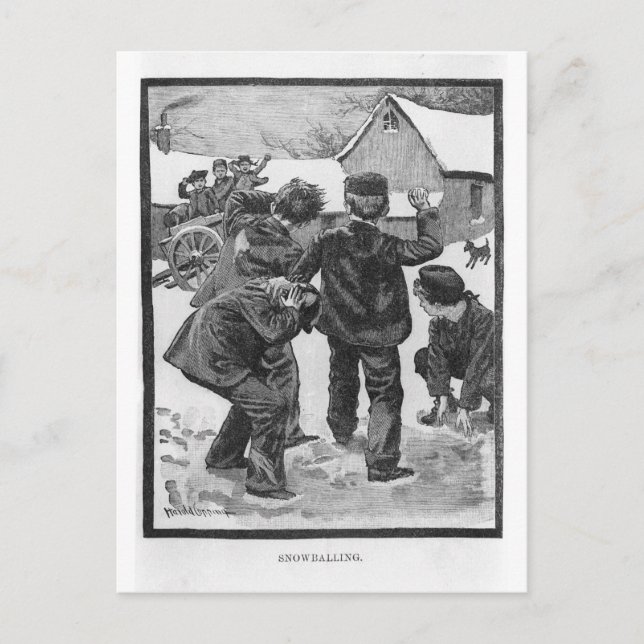 Postal ¡Nevando! (Anverso)