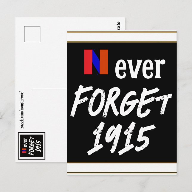 Postal Never Forget 1915 Postcard (Anverso / Reverso)