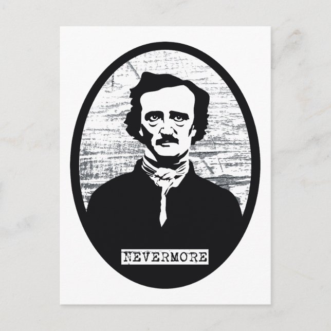 Postal Nevermore Edgar Allan Poe (Anverso)