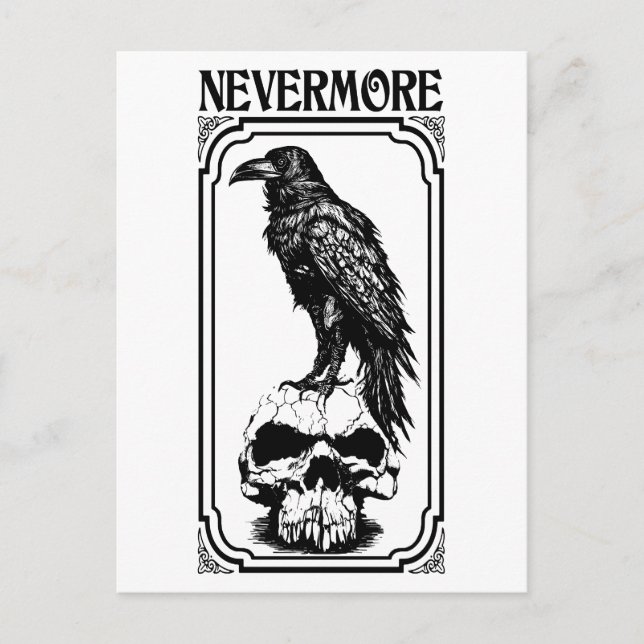 Postal Nevermore | Edgar Allan Poe - The Raven (Anverso)