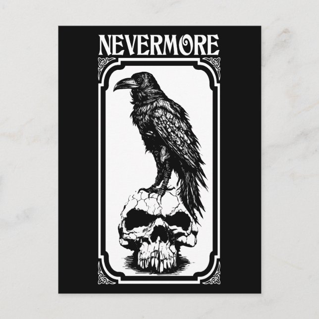 Postal Nevermore | Edgar Allan Poe - The Raven (Anverso)