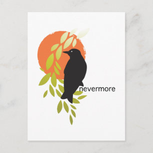 Postal Nevermore - Raven y Luna por Poe
