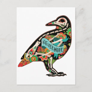 Postal Nevermore Sugar Skull Raven