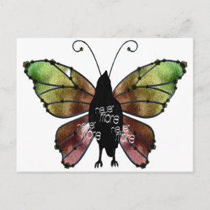 Postal Nevermore x3 Butterfly Raven