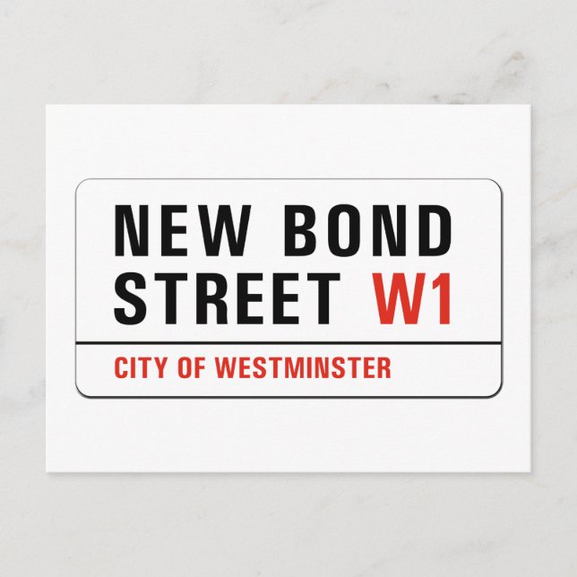 Postal New Bond Street, Rótulo de London Street (Anverso)