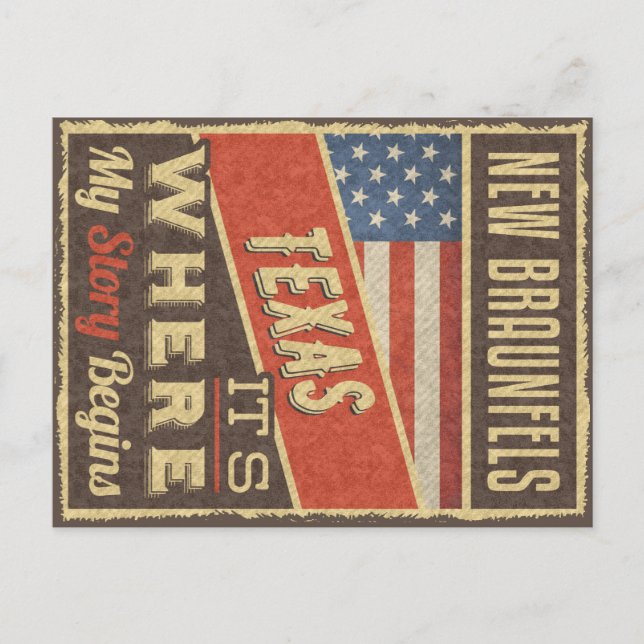 Postal New Braunfels Texas (Anverso)