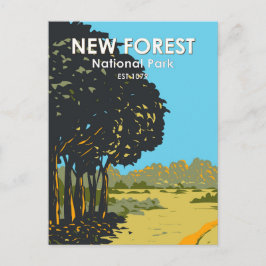 Postal New Forest National Park England Vintage