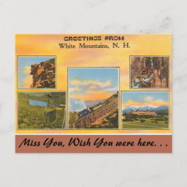 Postal New Hampshire, saludos desde las montañas blancas