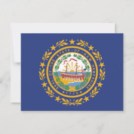 Postal New Hampshire State Flag Raleigh Souvenir