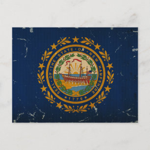 Postal New Hampshire State Flag VINTAGE