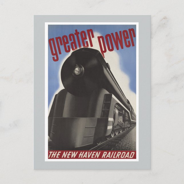 Postal New Haven Railroad Vintage (Anverso)