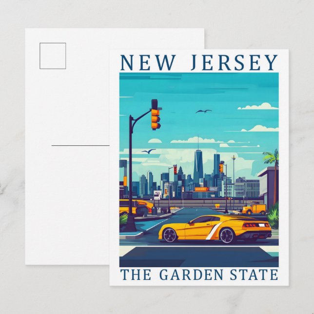 Postal New Jersey the Garden State USA Travel Place (Anverso / Reverso)