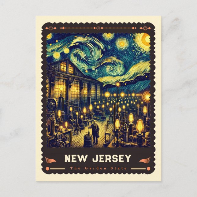 Postal New Jersey | Vincent Van Gogh Inspired (Anverso)