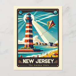 Postal New Jersey | Vintage patriótico