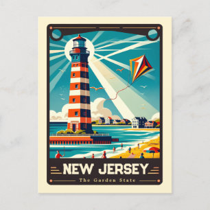 Postal New Jersey   Vintage patriótico