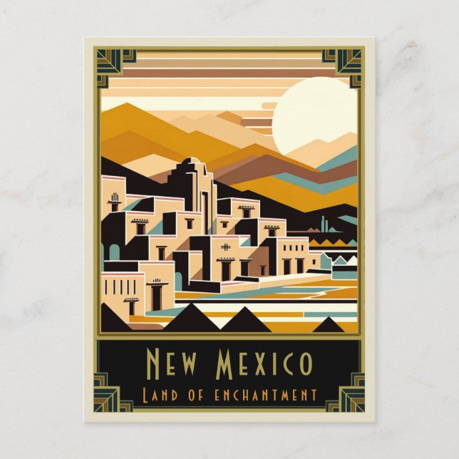 Postal New Mexico | Art Deco (Anverso)