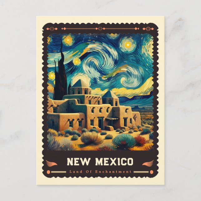 Postal New Mexico | Vincent Van Gogh Inspired (Anverso)
