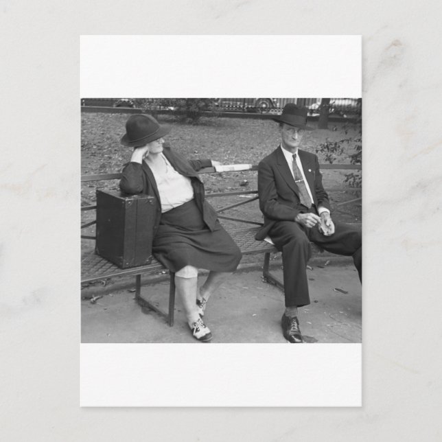 Postal New Orleans Park Bench, años 30 (Anverso)